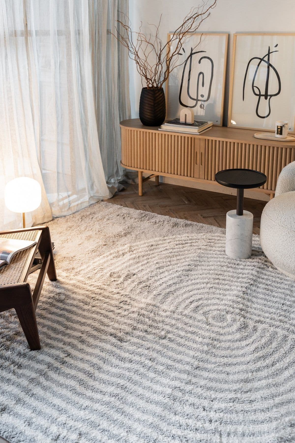 SHABBY PLUSH VINTAGE GREY & CREAM