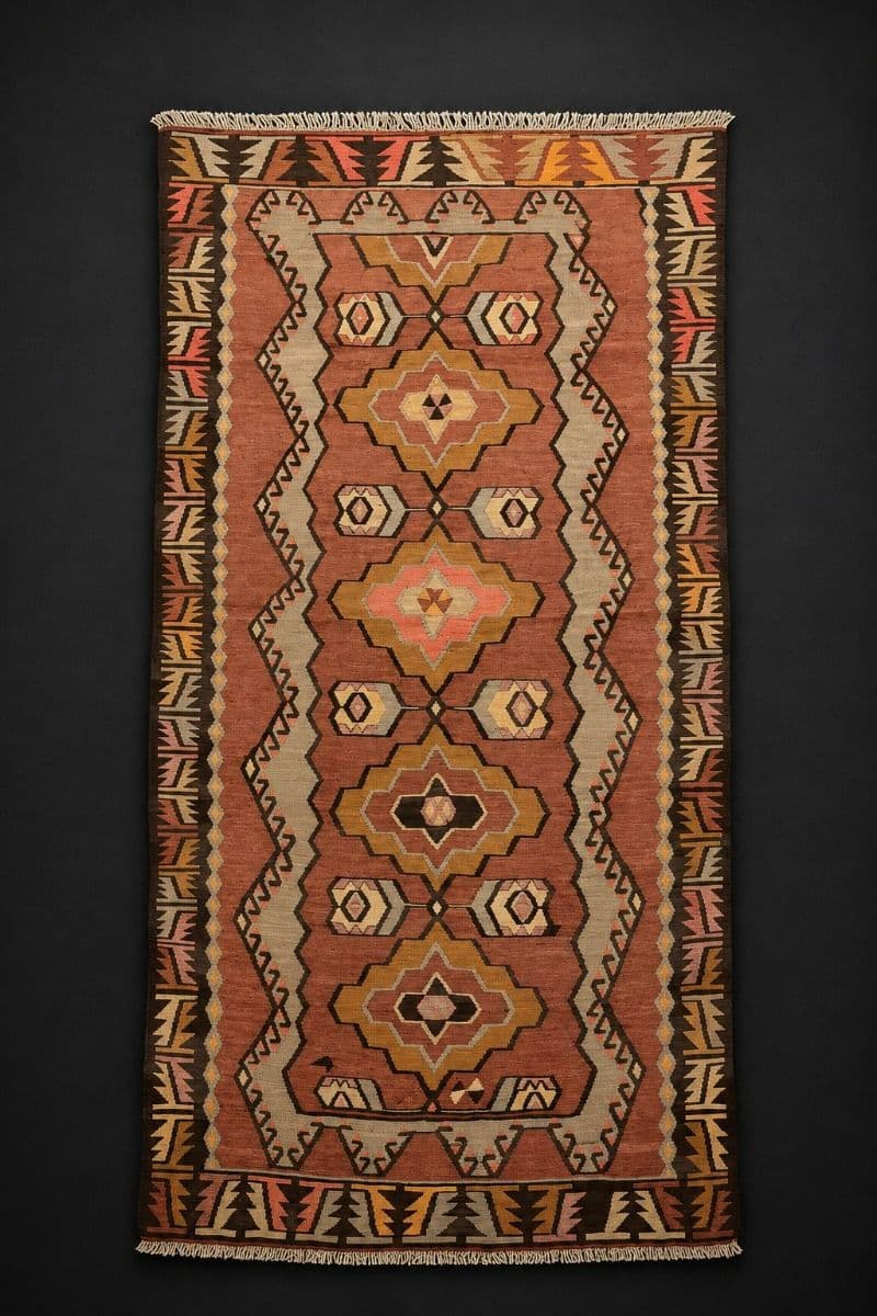 KILIM ANTIGUO ANATOLIA CAMINO 104X260