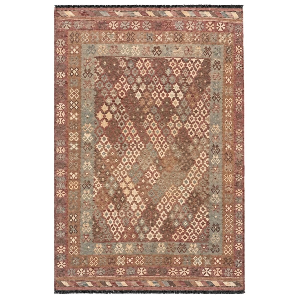 KILIM ANTIGUO AFGANO CON COLORANTES VEGETALES 169X250