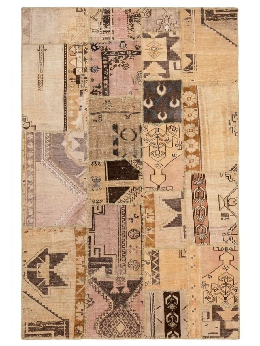 PATCHWORK ANTIQUE GOLD BROWN 172x238