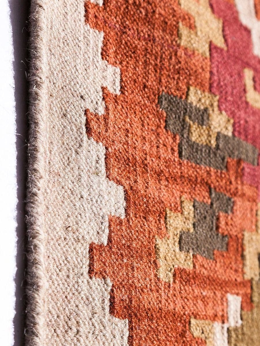 KILIM INDIA FLOWER BEIGE NARANJA 350X450