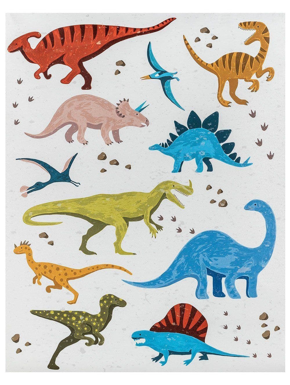 ALFOMBRA PALETAS DE DINOS 80X100